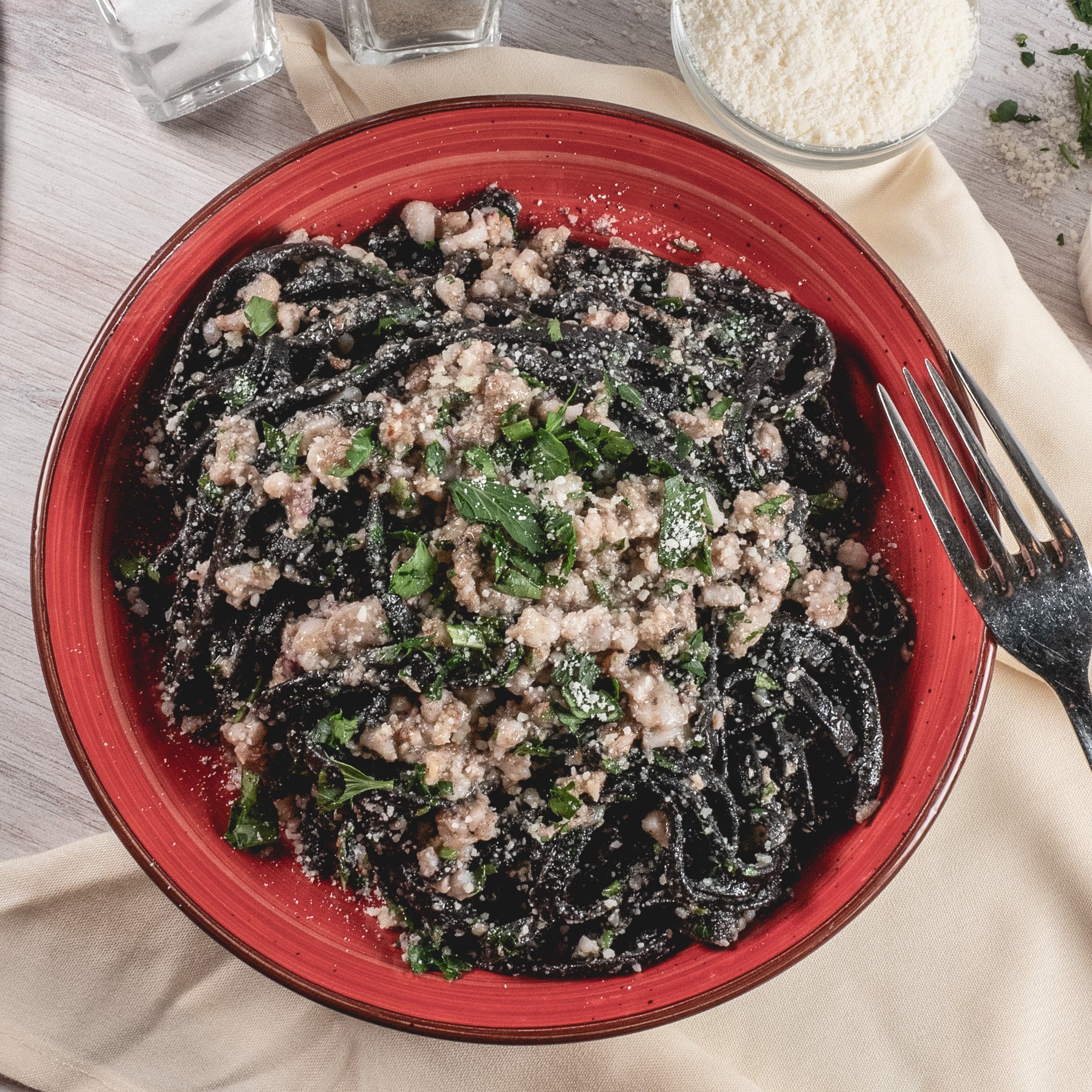 Black Pasta Aglio Olio Chef Kit