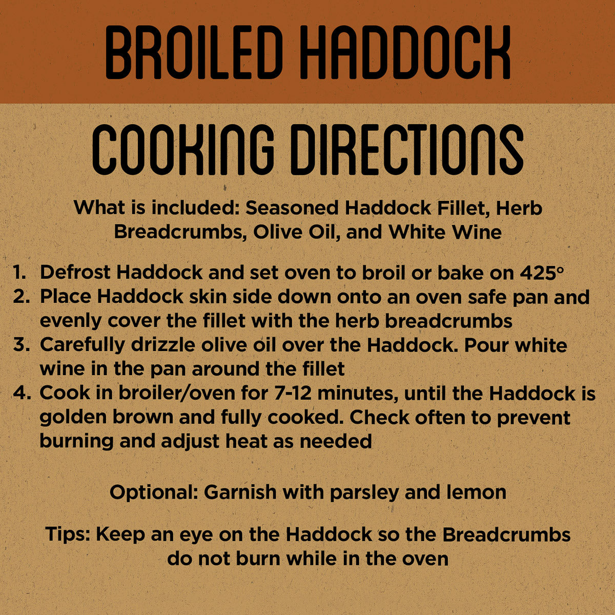 Broiled Haddock Chef Kit