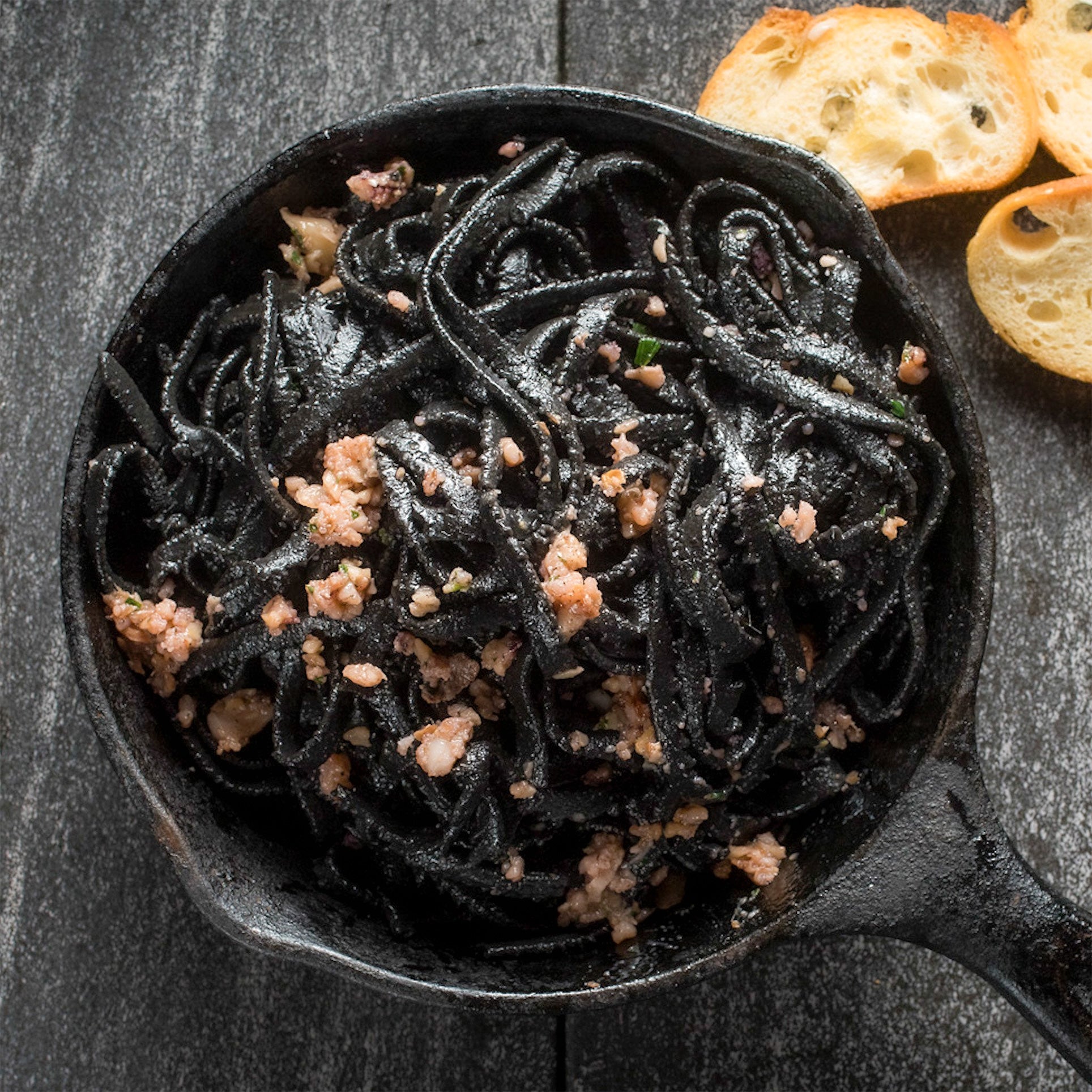 15-Minute Squid Ink Spaghetti with Shrimp - Familystyle Food